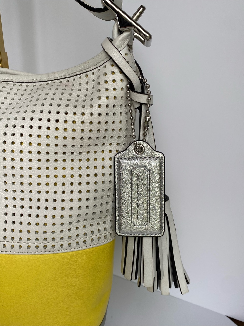 Coach Legacy Perforated  Large Duffel Adjustable Shoulder Bag - Picture 5 of 14
